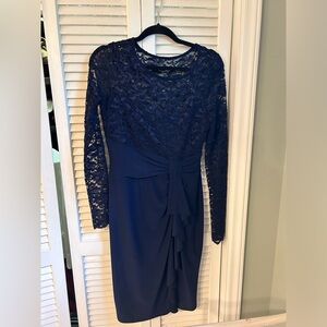 Lace top semi formal dress